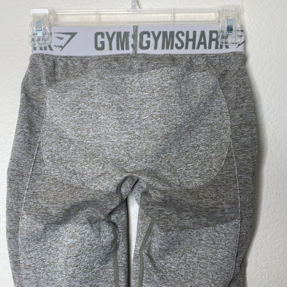 Gymshark flex leggings women’s small green olive heathered full length elastic - Picture 2 of 3